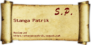 Stanga Patrik névjegykártya